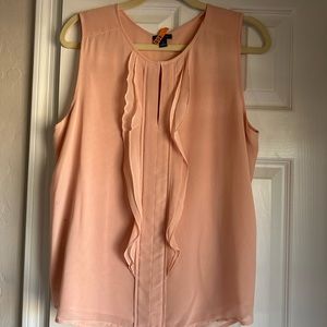 Ann Taylor sleeveless pink blouse L